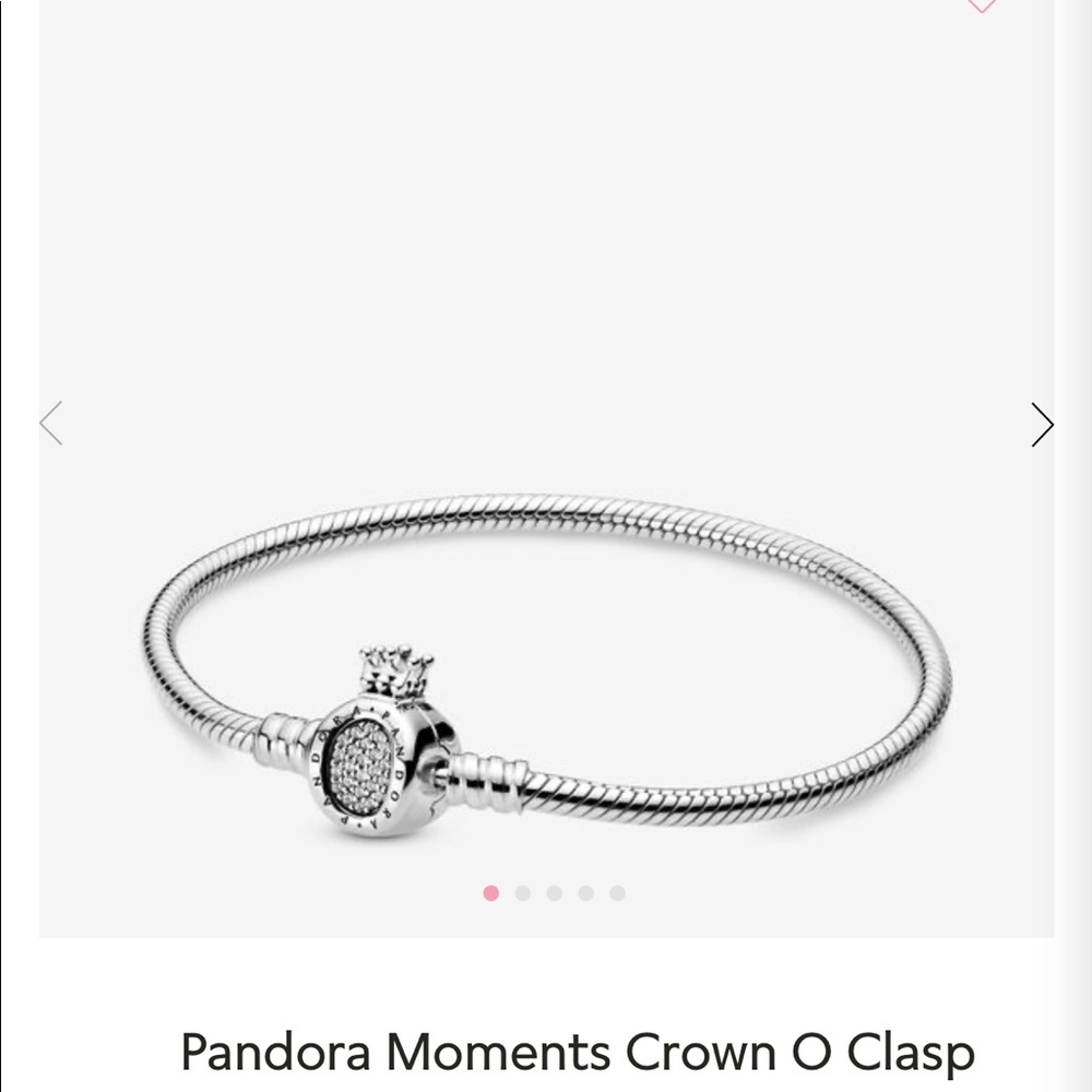 Pandora Moments Crown O Clasp Snake Chain Bracelet